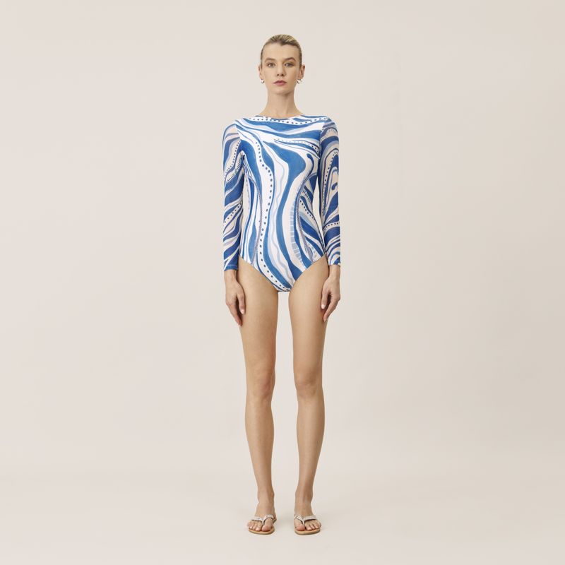 ONDA DE MAR - Vestido de baño Enterizo Cassian rashguard con estampado Onda de Mar