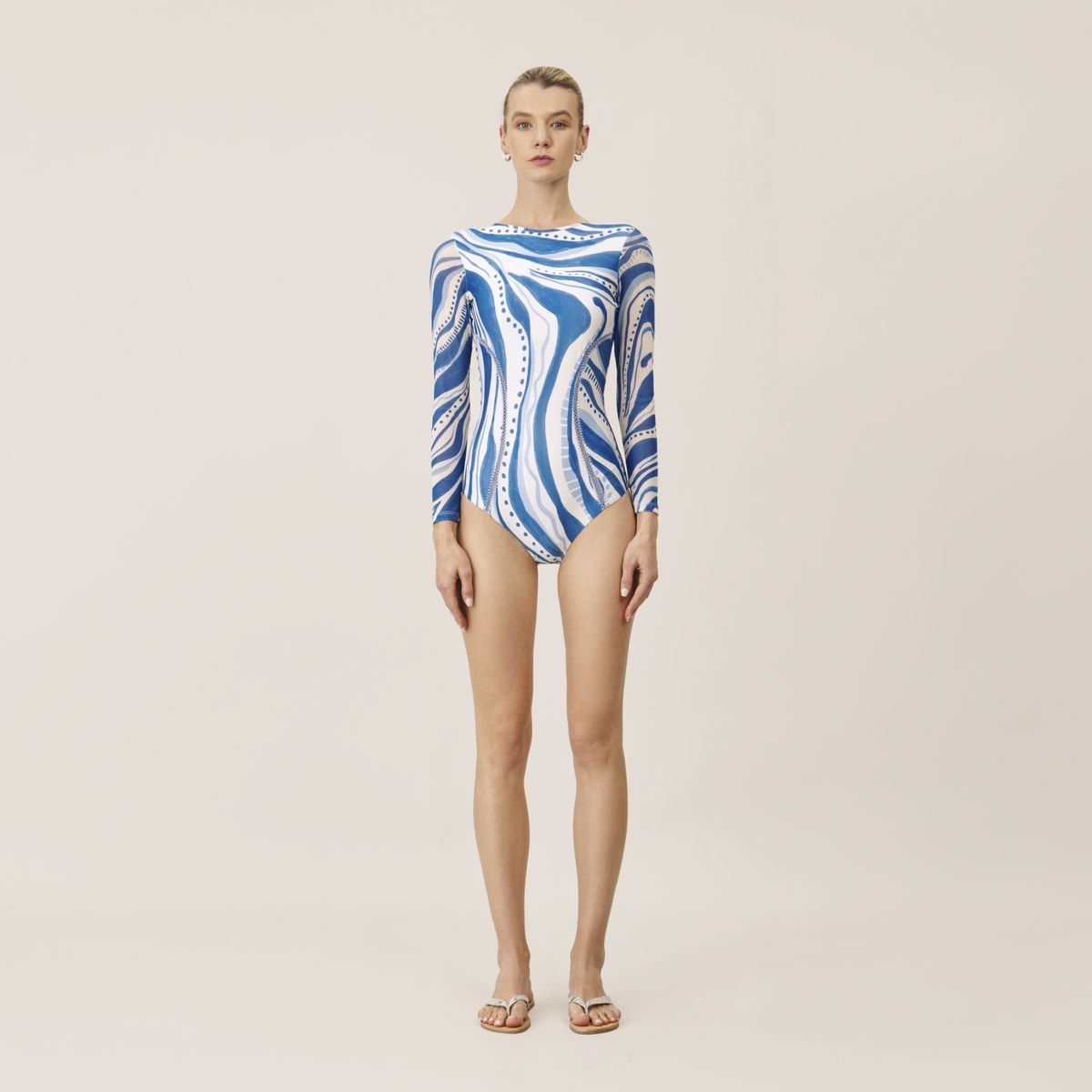 ONDA DE MAR - Vestido de baño Enterizo Cassian rashguard con estampado Onda de Mar