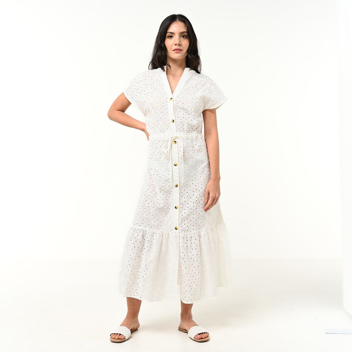 UNIVERSITY CLUB - Vestido Mujer Largo de Algodón University Club