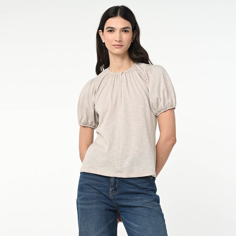 UNIVERSITY CLUB - Blusa Mujer Manga corta de Algodón University Club