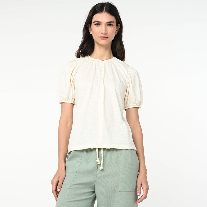 UNIVERSITY CLUB - Blusa Mujer Manga corta de Algodón University Club