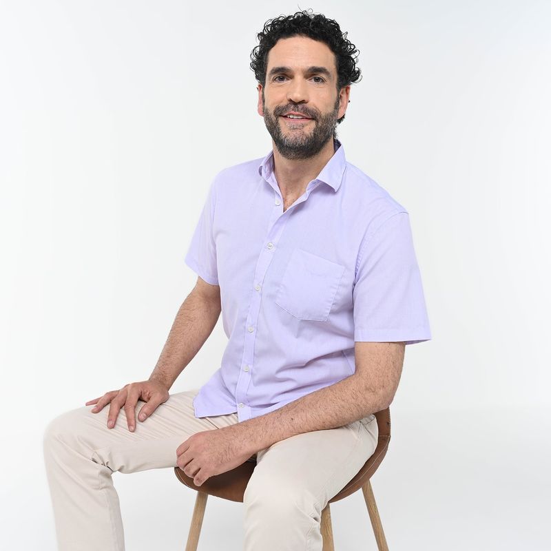 NEWPORT - Camisa Hombre Manga corta Recto de Algodón Newport