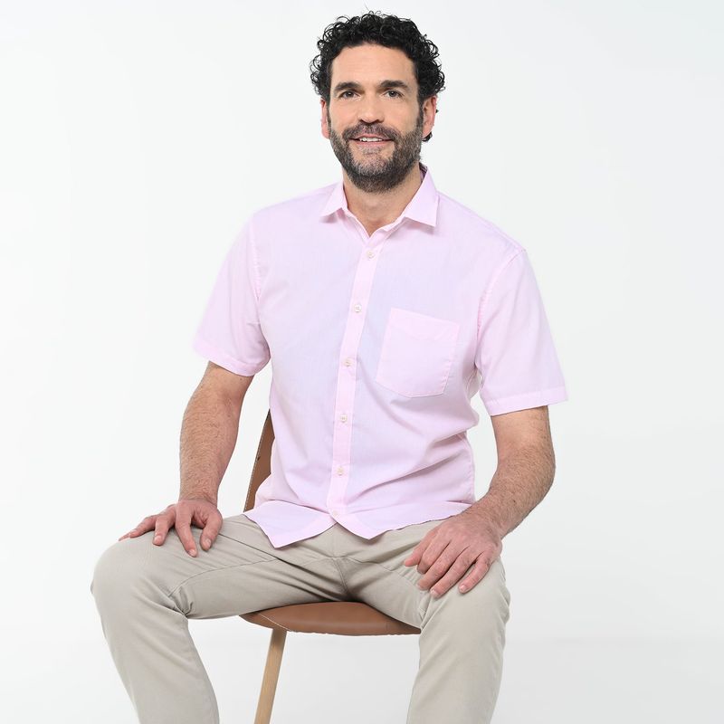 NEWPORT - Camisa Hombre Manga corta Recto de Algodón Newport