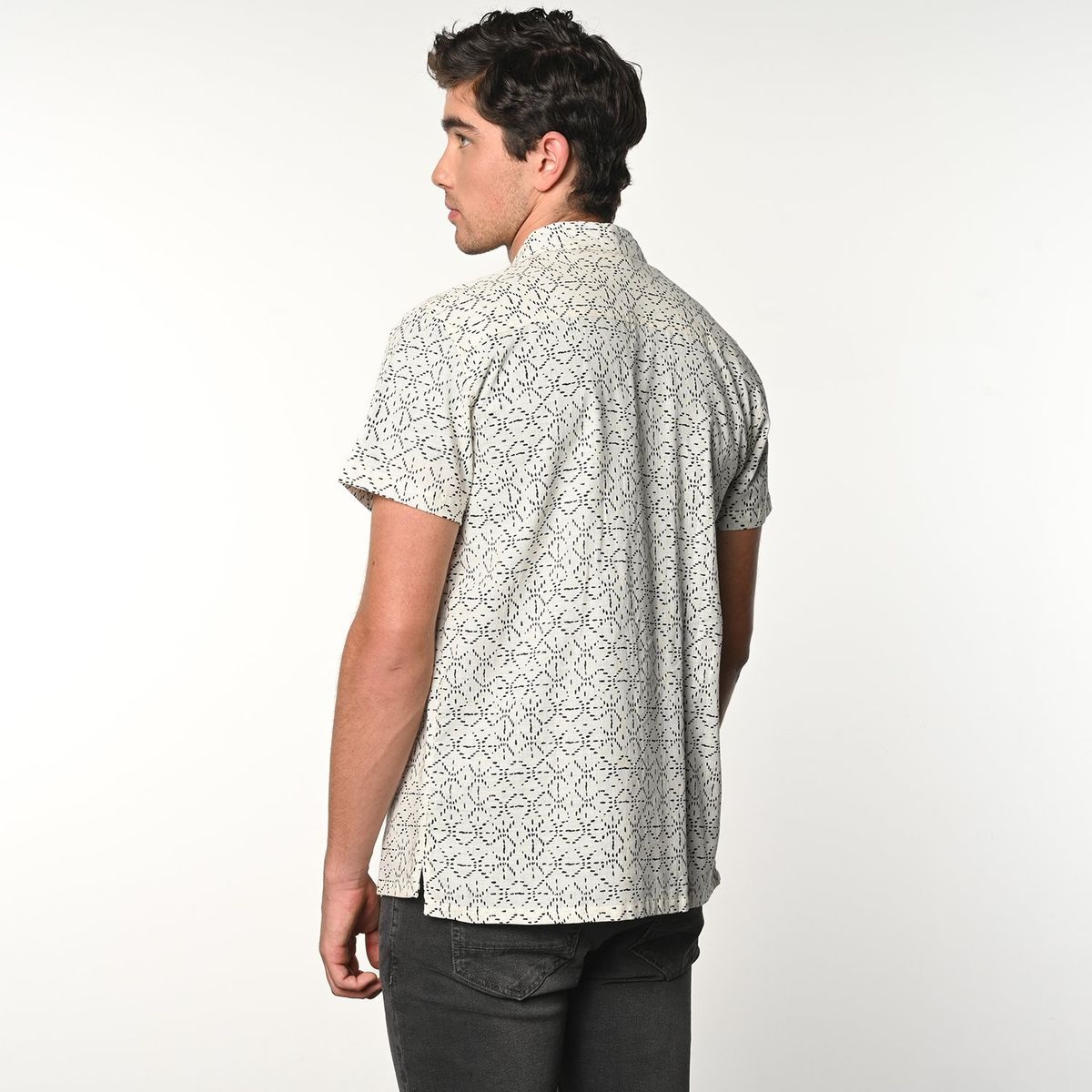 DENIMLAB - Camisa Hombre con Estampado Manga corta de Algodón Denimlab