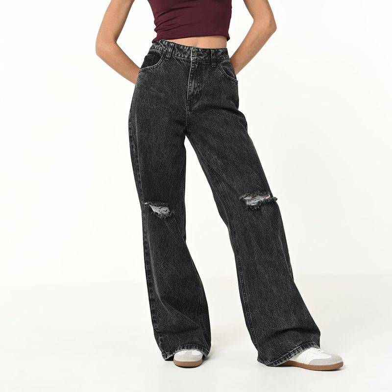 SYBILLA - Jean Wide Leg Mujer Tiro medio Sybilla