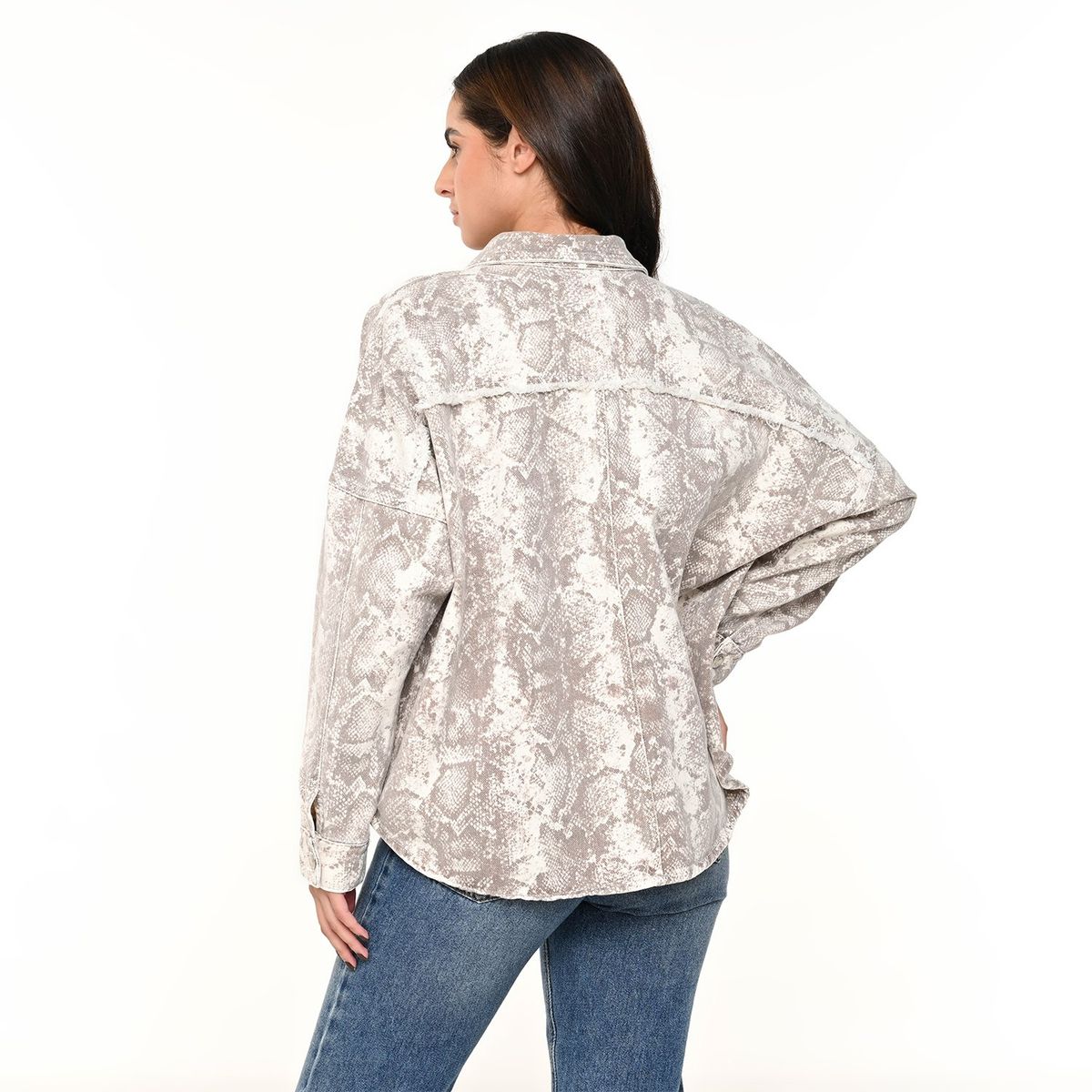 SYBILLA - Chaqueta Mujer Animal print de Algodón Sybilla