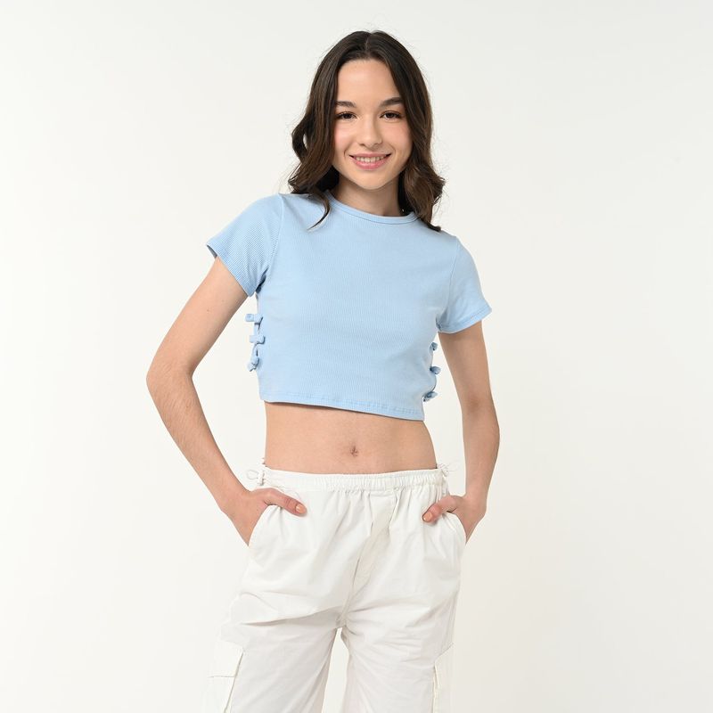 ELV - Top Niña Manga corta Algodón ELV