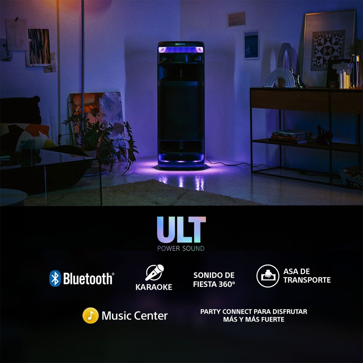 SONY - Parlante bluetooth bafle para fiestas Sony ULT TOWER 10