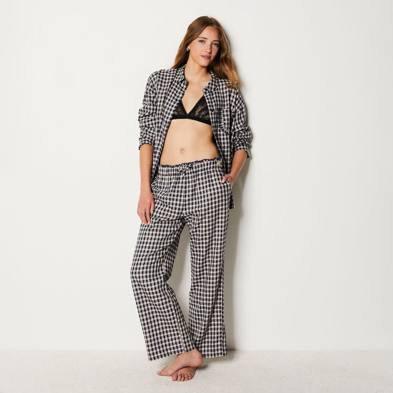 ETAM - Pantalon de pijama Mujer No aplica Cuadros de Algodón ETAM