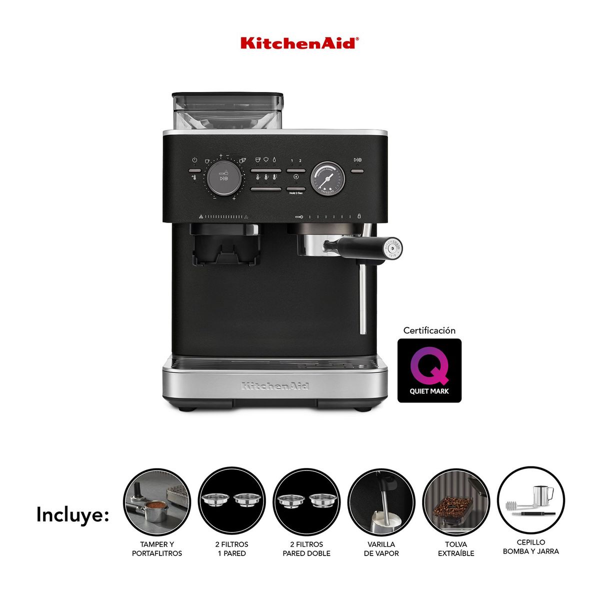 KITCHENAID - Cafetera de Espresso KitchenAid KES65551BK 10 tazas