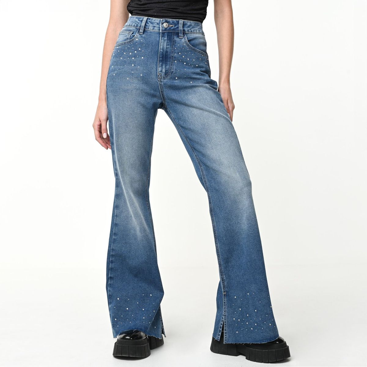 MOSSIMO - Jean Flare Mujer Tiro medio Mossimo