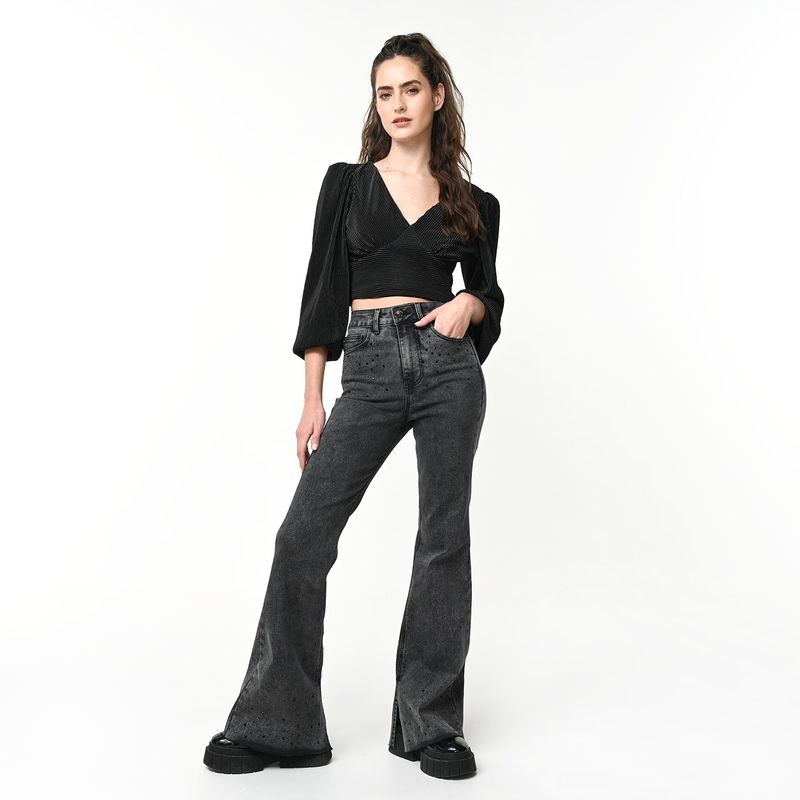 MOSSIMO - Jean Flare Mujer Tiro medio Mossimo