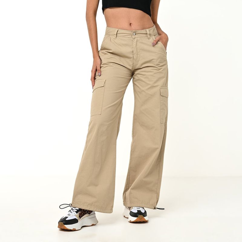 MOSSIMO - Pantalón Cargo Mujer Tiro medio Mossimo