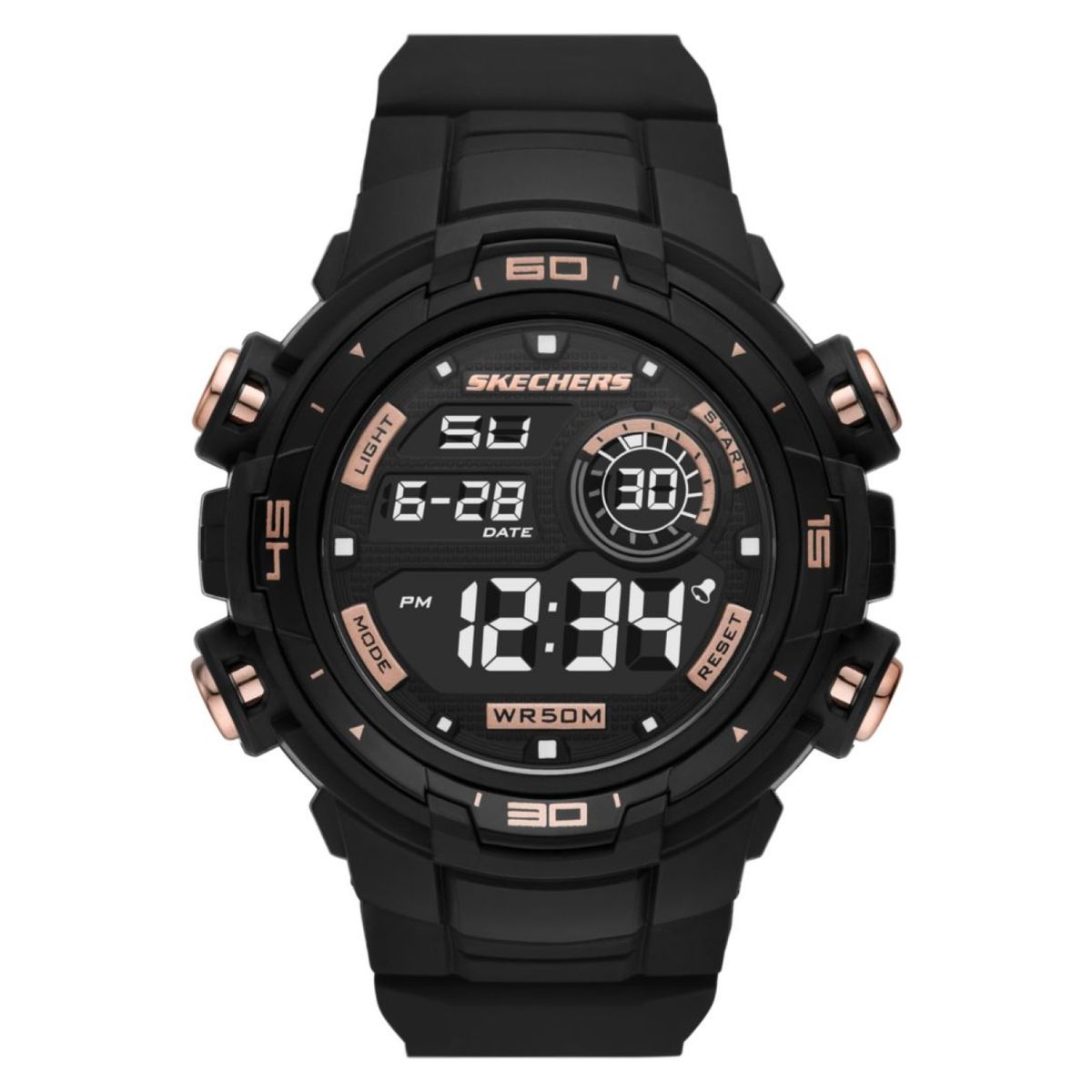 SKECHERS - Reloj Skechers Hombre Burbank. Reloj Poliuretano Negro SR1153