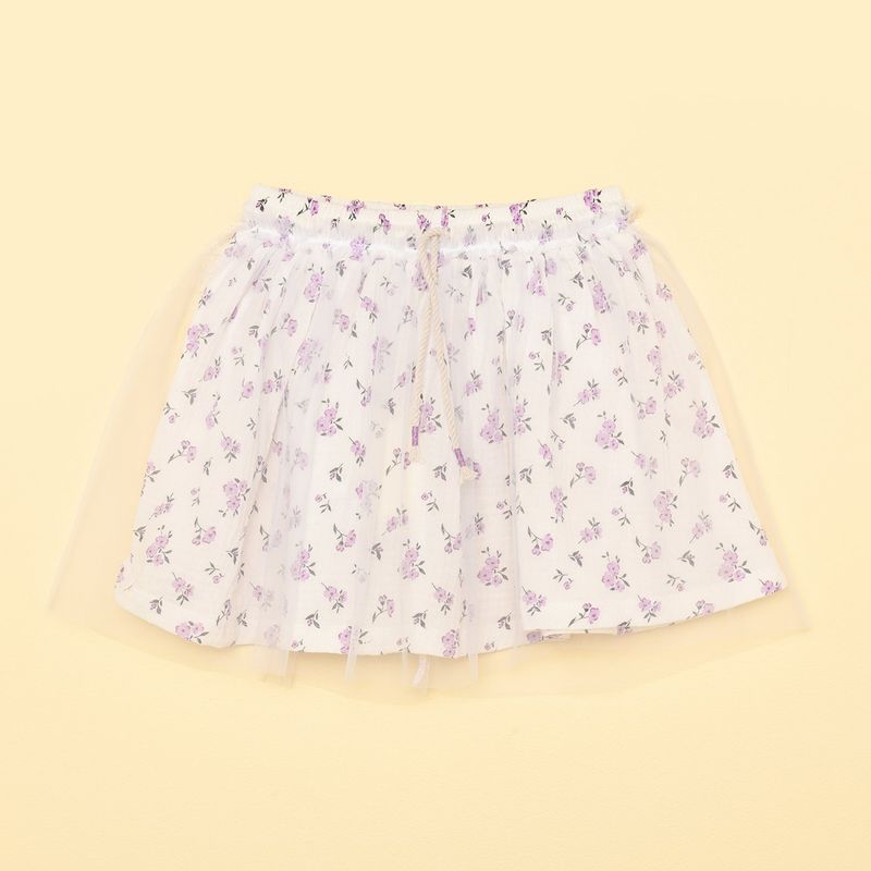 CONIGLIO - Falda Niña con Flores Cintura elásticada Coniglio