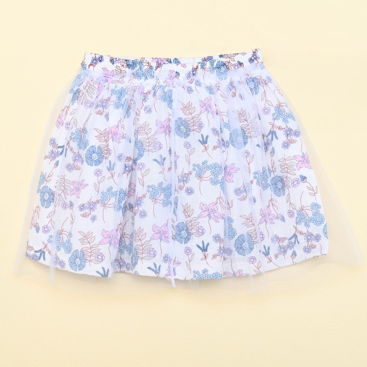 CONIGLIO - Falda Niña con Flores Cintura elásticada Coniglio
