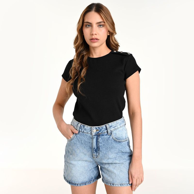 MOSSIMO - Short Mujer Tiro medio de Algodón Mossimo