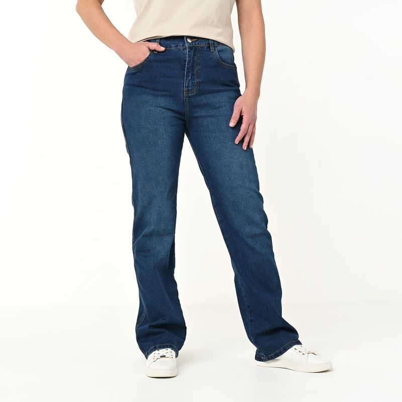 NEWPORT - Jean Wide Leg Mujer Tiro alto de Algodón Newport