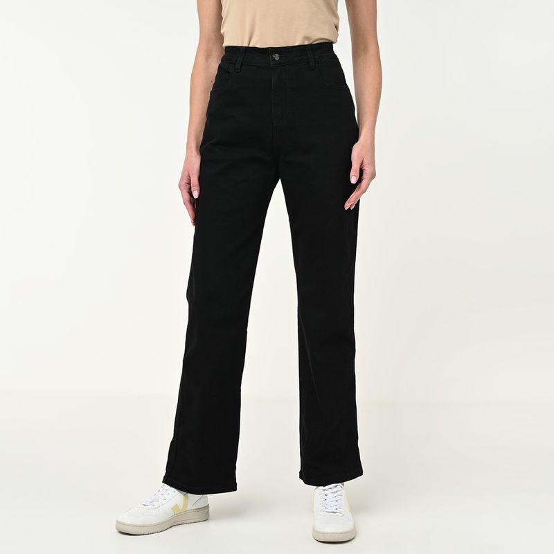 NEWPORT - Jean Wide Leg Mujer Tiro alto de Algodón Newport
