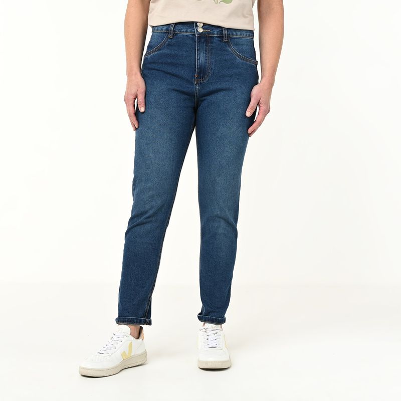 NEWPORT - Jean Skinny Mujer Tiro alto de Algodón Newport