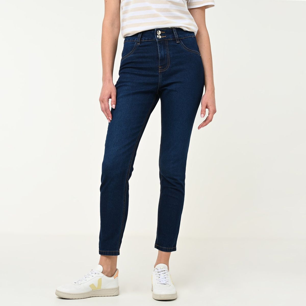 NEWPORT - Jean Skinny Mujer Tiro alto de Algodón Newport