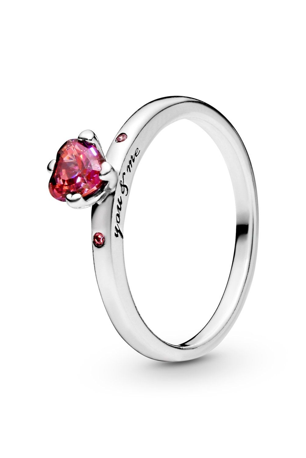 PANDORA - Anillo Pandora Corazon Rojo Reluciente En Plata Esterlina