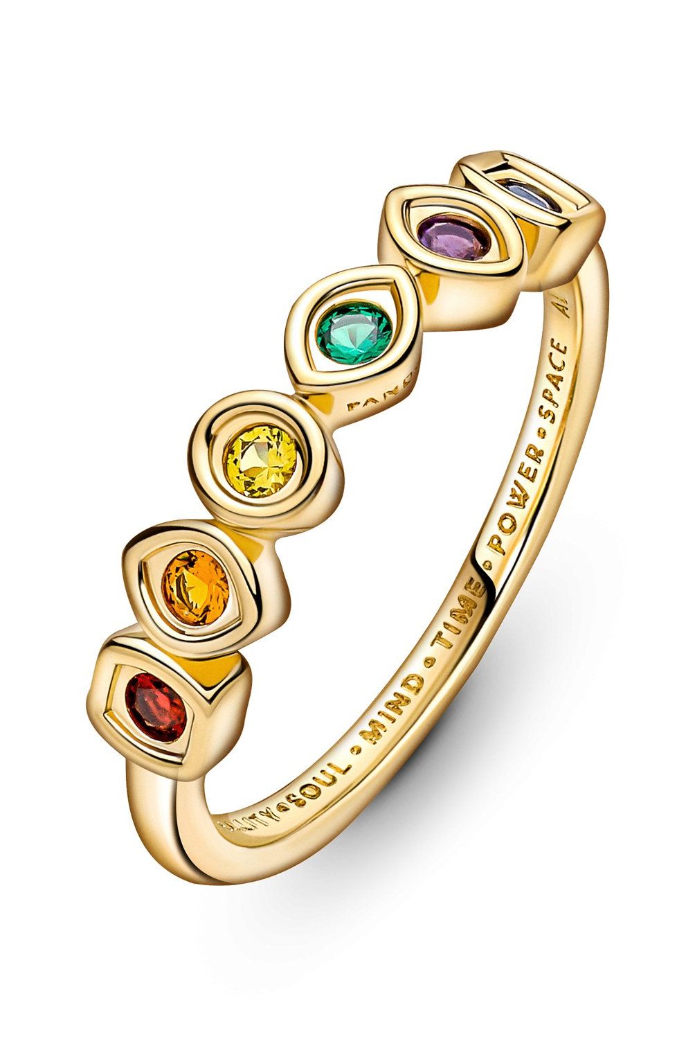 PANDORA - Anillo Pandora Gemas del Infinito The Avengers Recubrimiento en Oro 