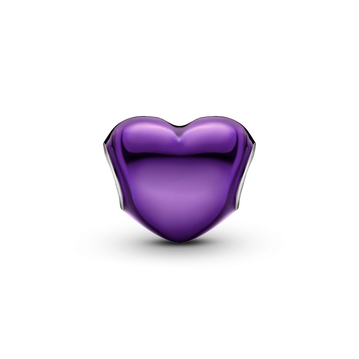 PANDORA - Charm Pandora Corazón Morado Metálico Plata Esterlina