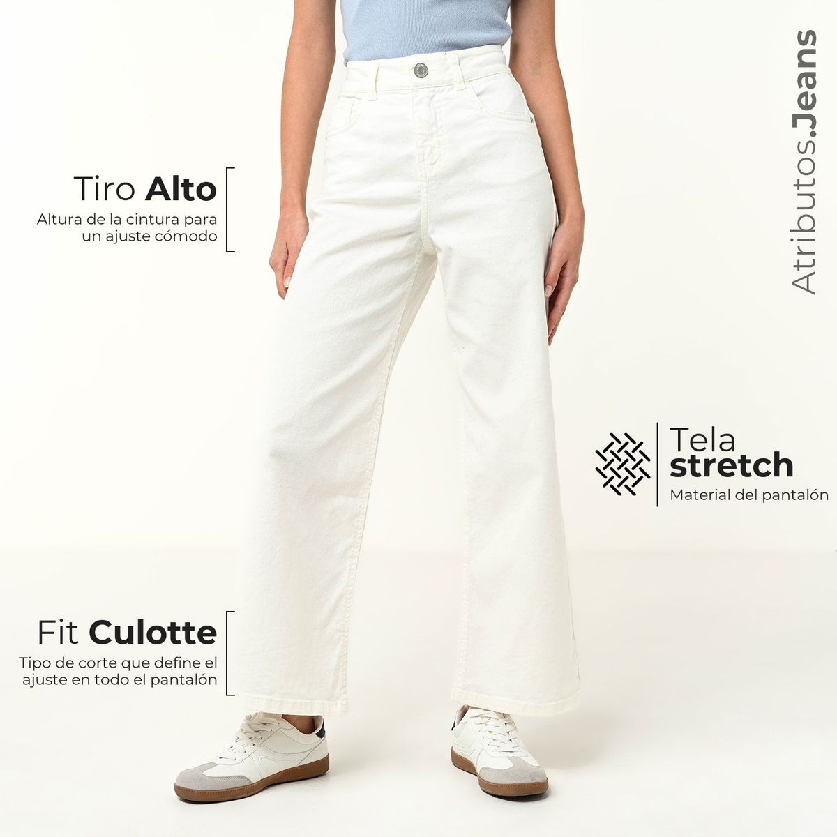 SYBILLA - Jean Culotte Mujer Tiro alto Sybilla