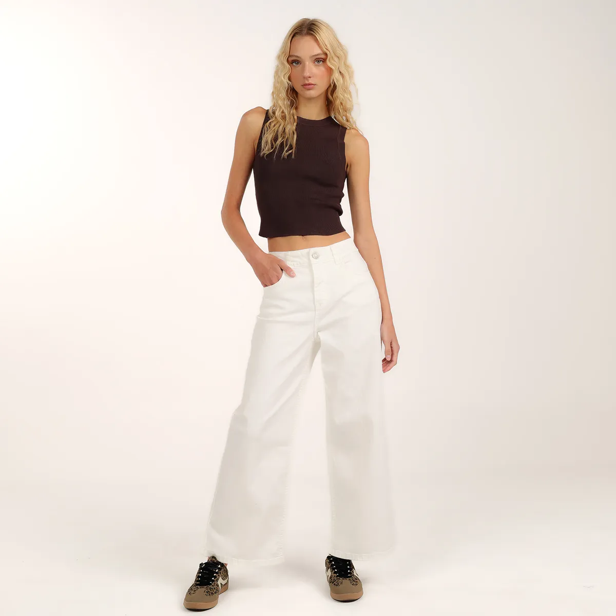 SYBILLA - Jean Culotte Mujer Tiro alto Sybilla