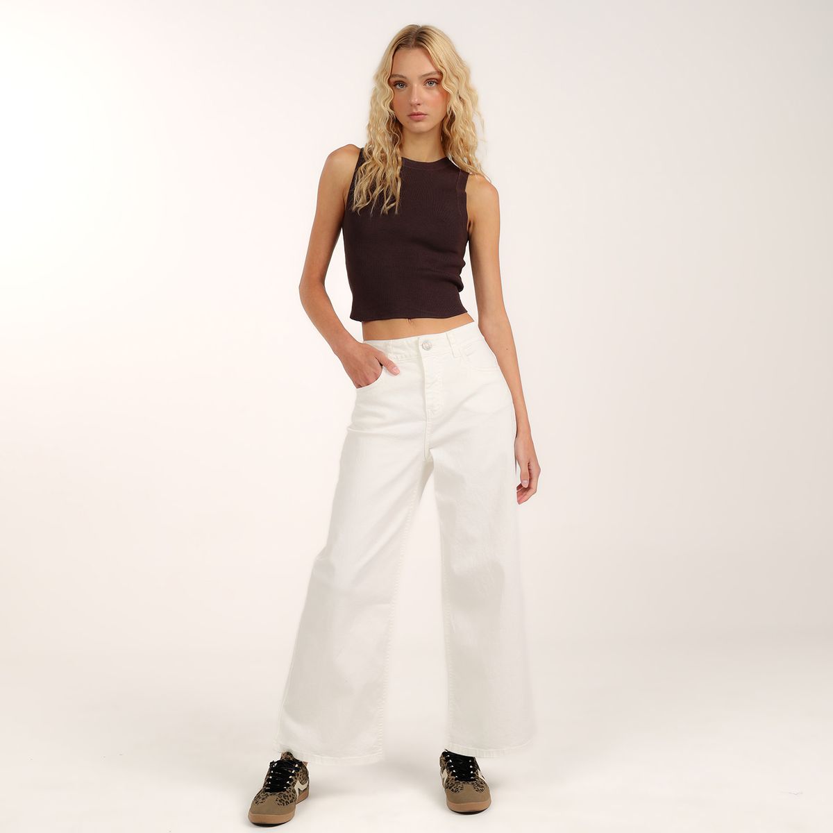 SYBILLA - Jean Culotte Mujer Tiro alto Sybilla