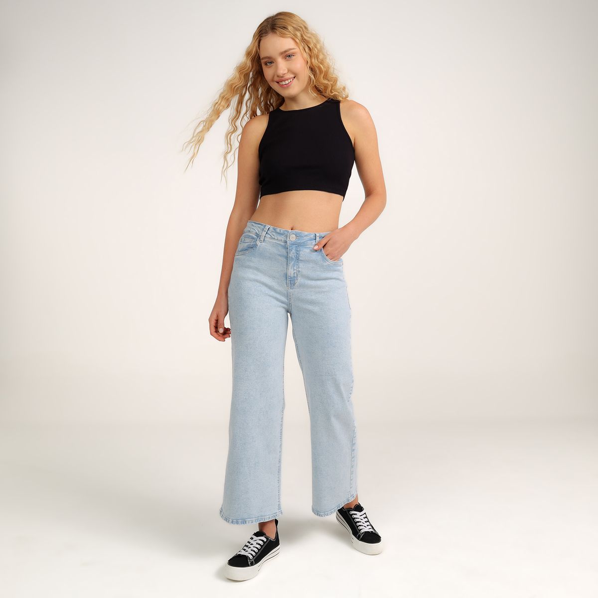 SYBILLA - Jean Culotte Mujer Tiro alto Sybilla