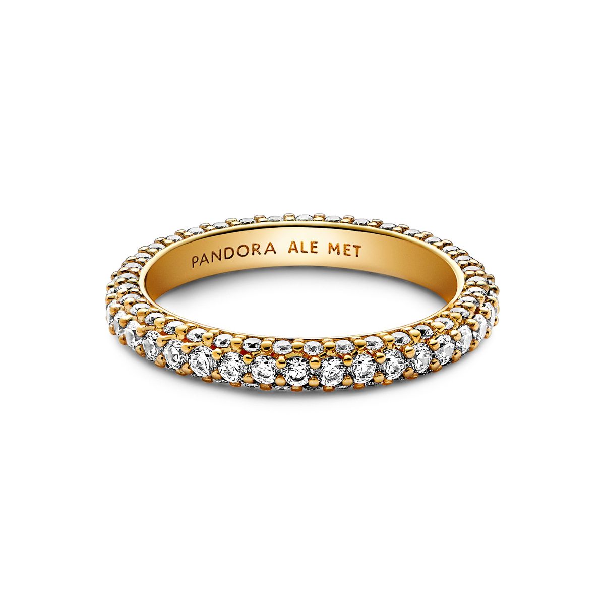 PANDORA - Anillo Pandora Fila en Pavé Recubrimiento en Oro 