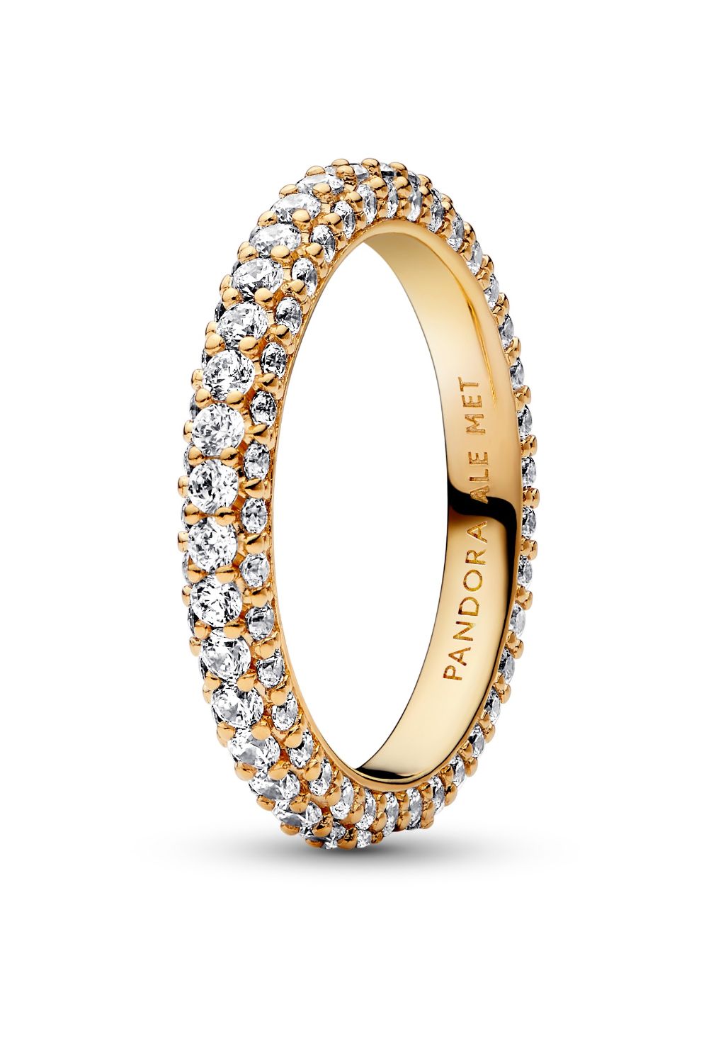 PANDORA - Anillo Pandora Fila en Pavé Recubrimiento en Oro 