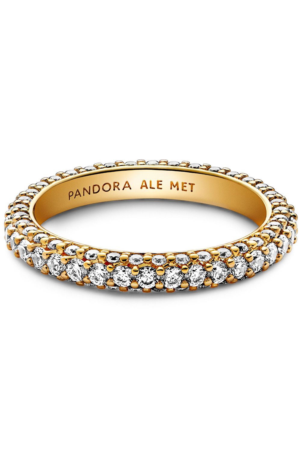 PANDORA - Anillo Pandora Fila en Pavé Recubrimiento en Oro 