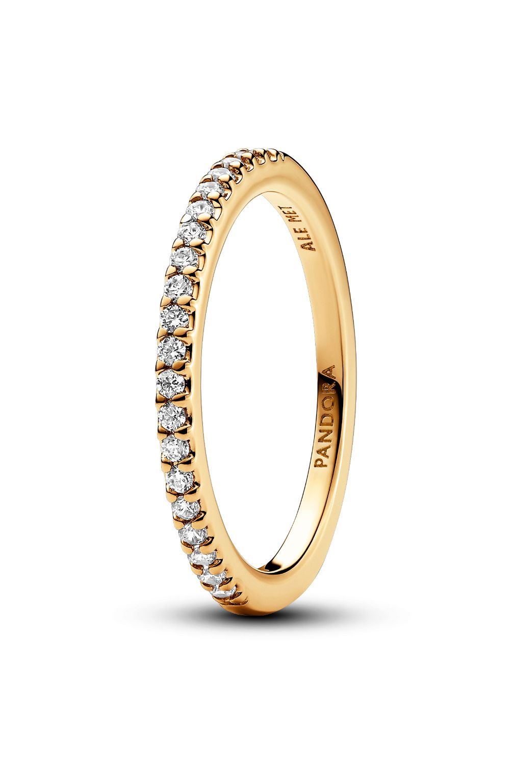 PANDORA - Anillo Pandora Banda Brillante Recubrimiento en Oro 