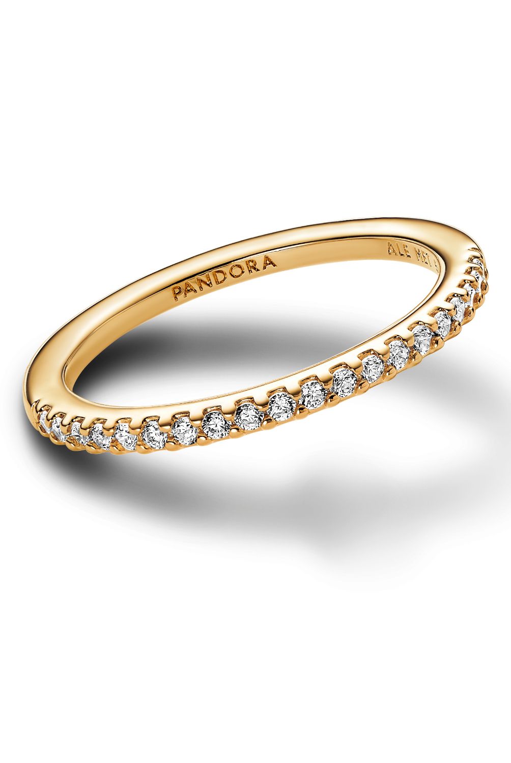 PANDORA - Anillo Pandora Banda Brillante Recubrimiento en Oro 