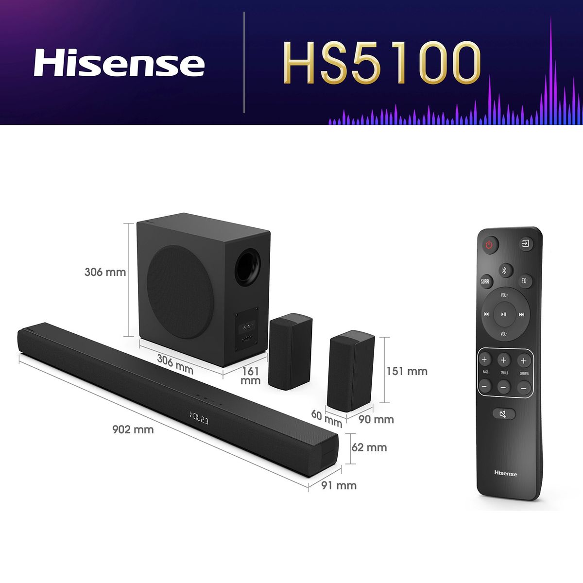 HISENSE - Barra de sonido Hisense HS5100
