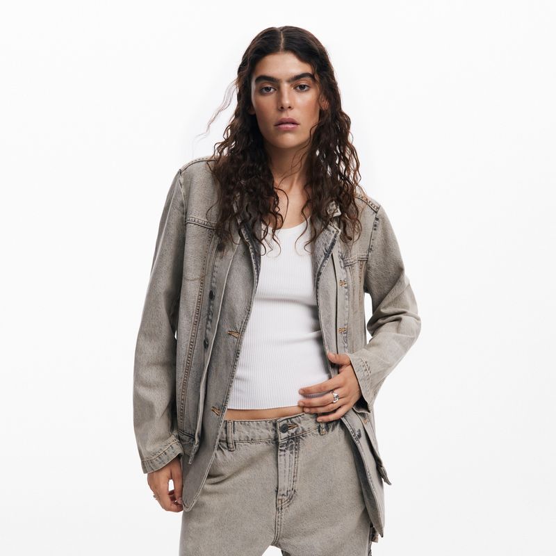 DESIGUAL - Chaqueta de jean Mujer de Algodón Desigual