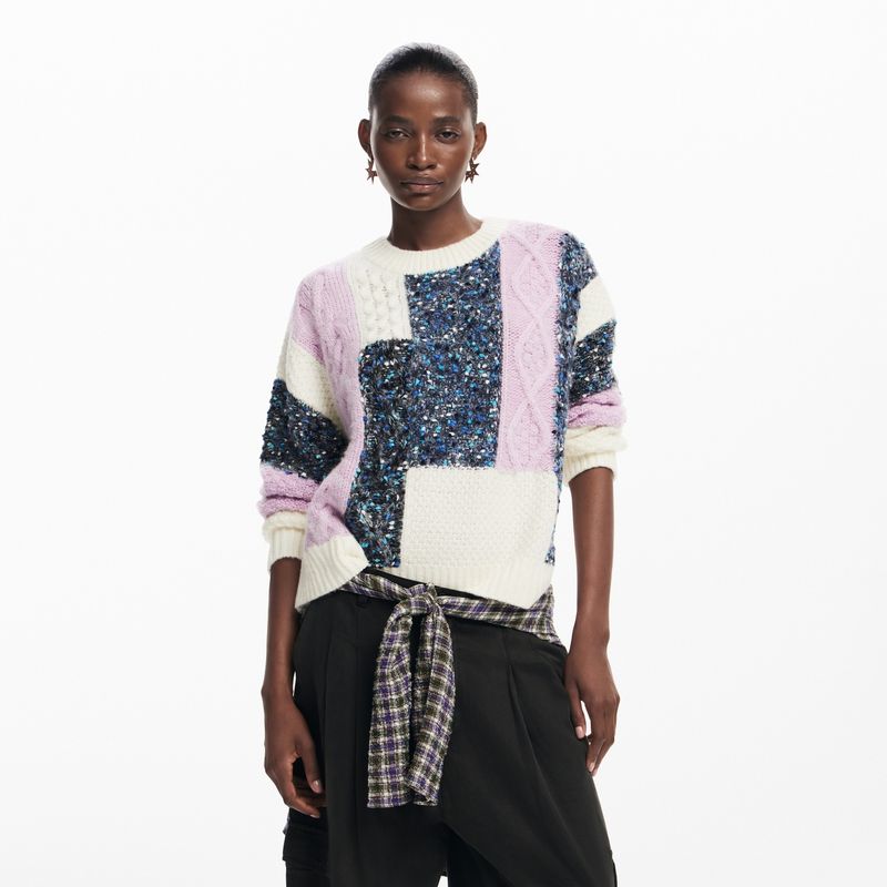 DESIGUAL - Saco Mujer Tejido Oversize Desigual