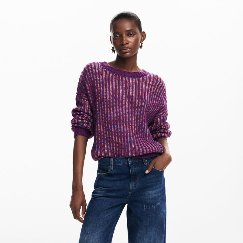 DESIGUAL - Saco Mujer Tejido Desigual