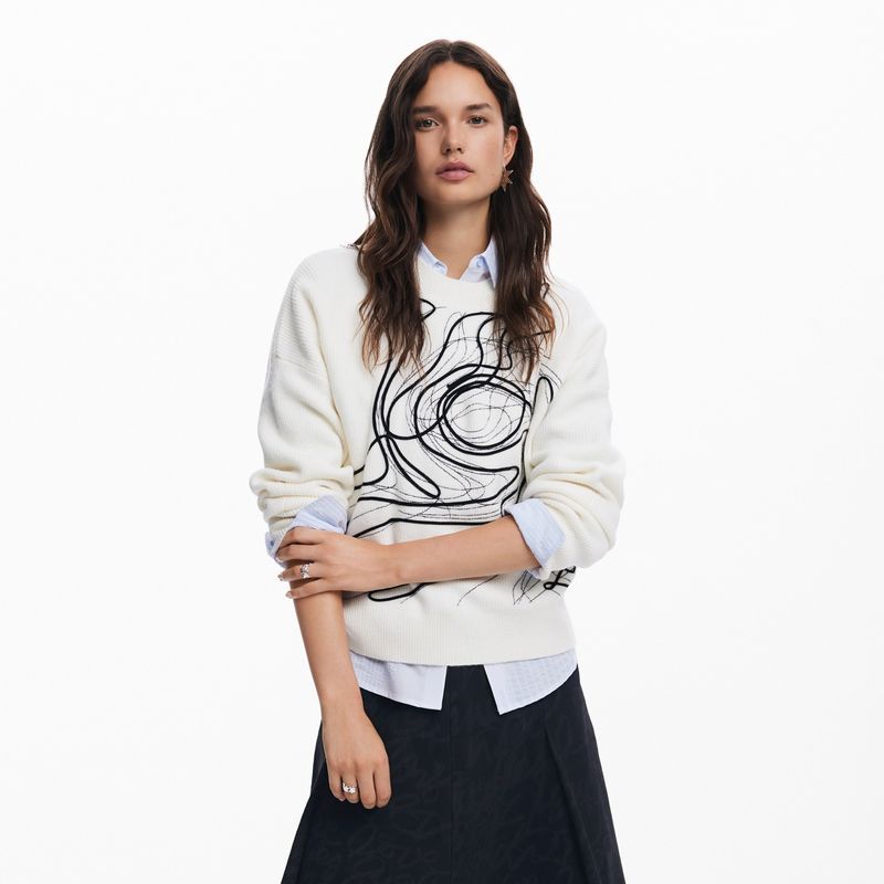 DESIGUAL - Saco Mujer con Estampado de Algodón Desigual