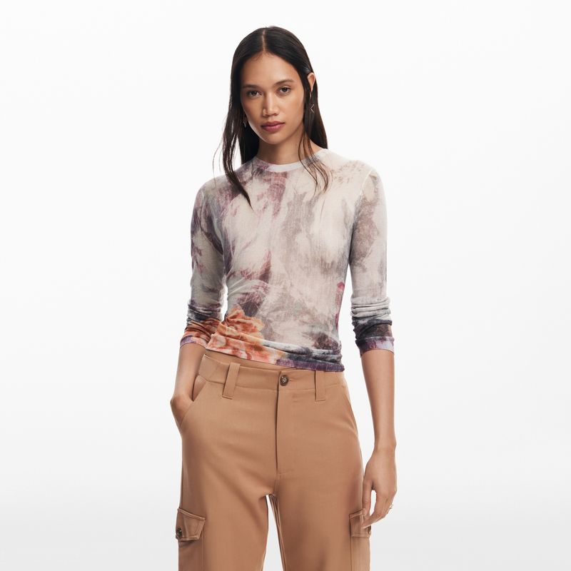 DESIGUAL - Saco Mujer con Estampado Ajustado Desigual