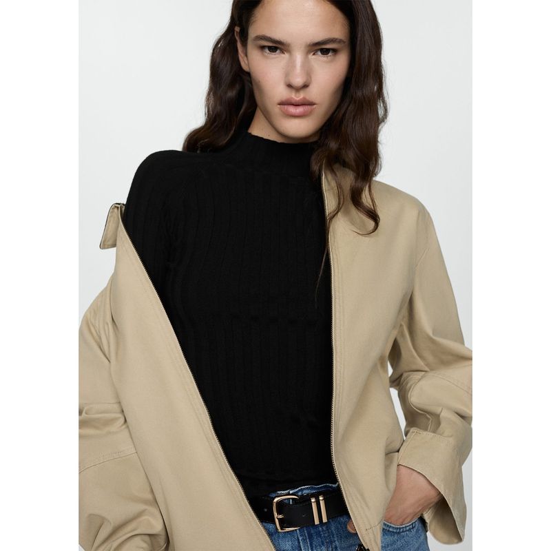 MANGO - Saco Mujer Tejido Ajustado MANGO