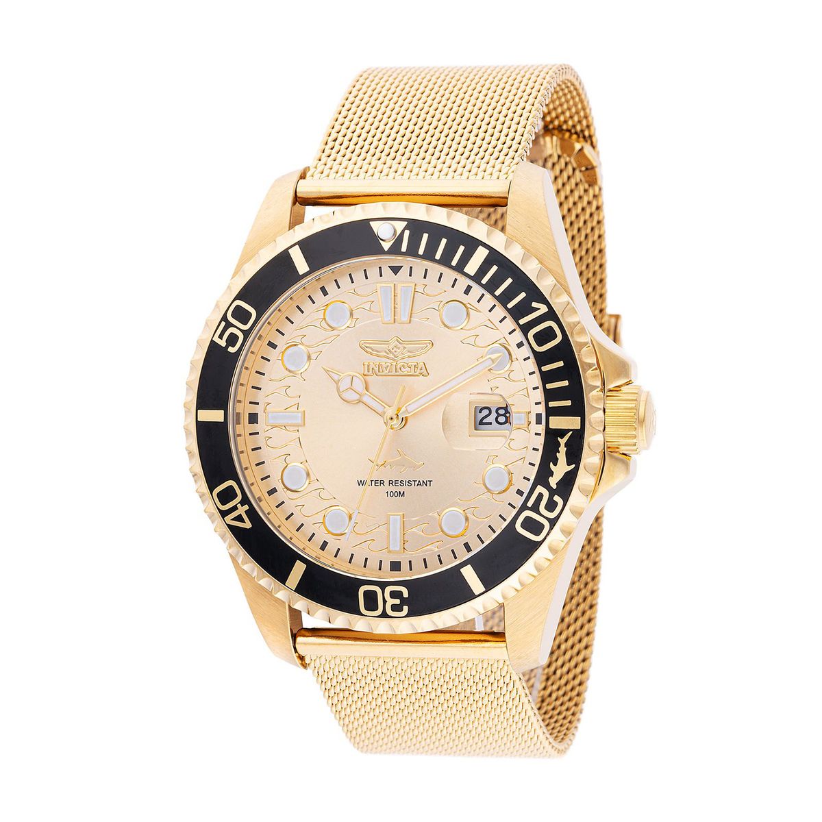 INVICTA - Reloj INVICTA para Hombre Pro Diver Reloj análogo Acero inoxidable Dorado
