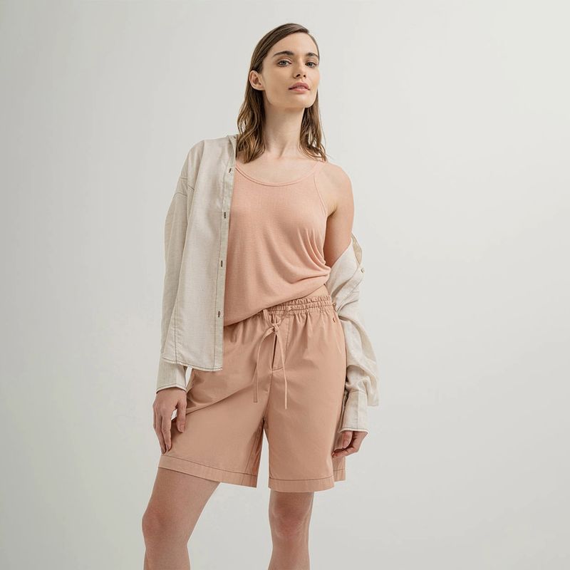 PUNTO BLANCO - Short de pijama Mujer Corto de Algodón Punto Blanco
