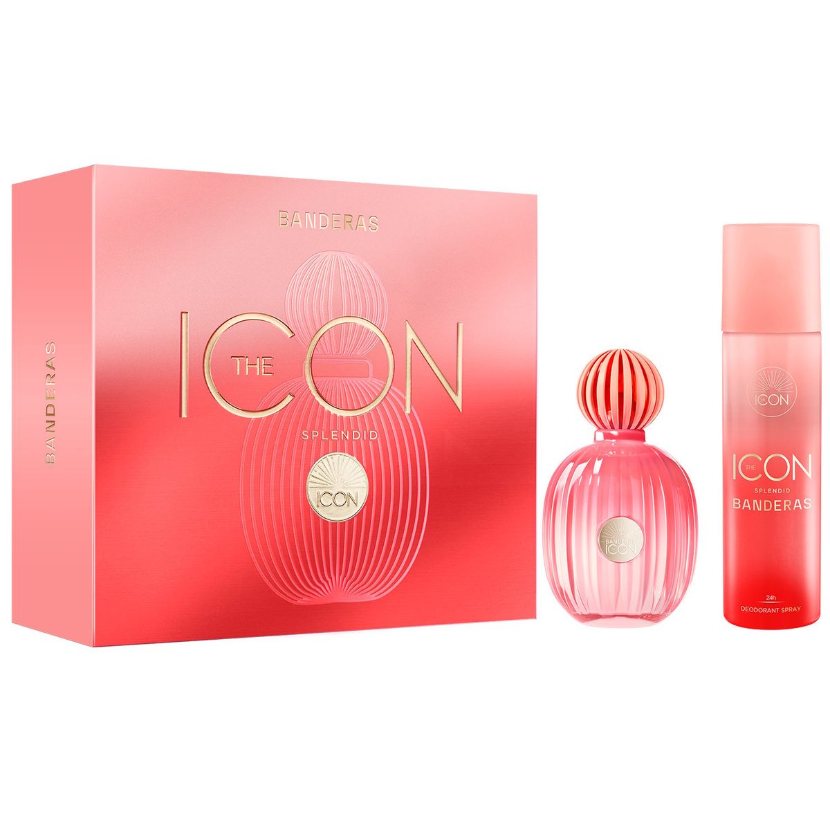 BANDERAS - Set de Perfume Mujer Banderas Icon Incluye: Perfume 100 ml y Desodorante 24h