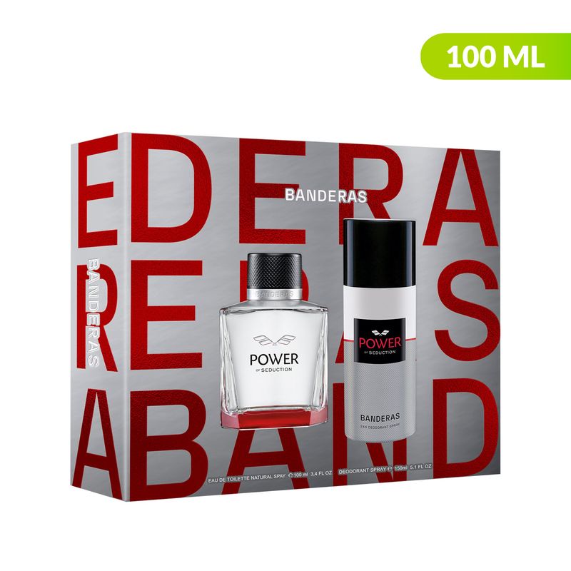 ANTONIO BANDERAS - Set de Perfume Hombre Antonio Banderas Power Seduction Incluye: Eau de Toilette 100 ml y Desodorante Spray 150 ml