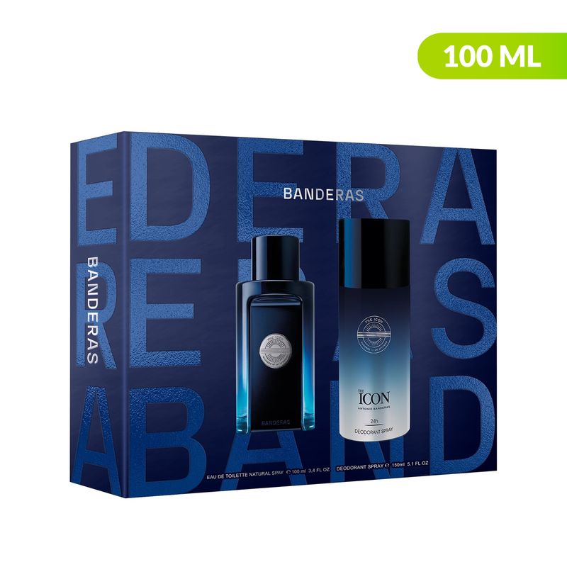 ANTONIO BANDERAS - Set de Pefume Antonio Banderas Icon Hombre Incluye: Perfume Icon 100 ml y Desodorante Spray 150 ml