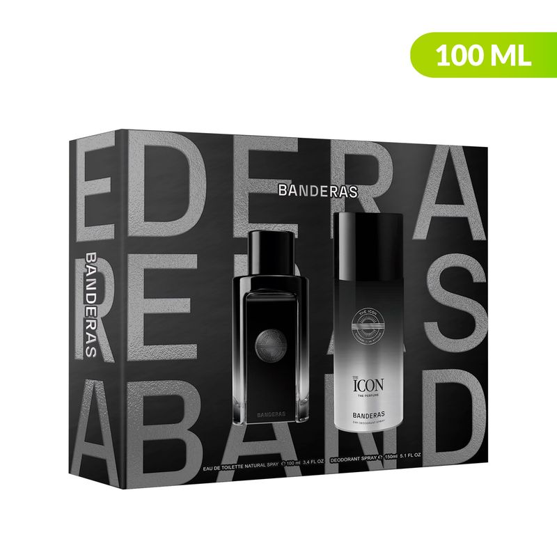 ANTONIO BANDERAS - Set de Pefume Antonio Banderas Icon Hombre Incluye: Perfume Icon 100 ml y Desodorante Spray 150 ml